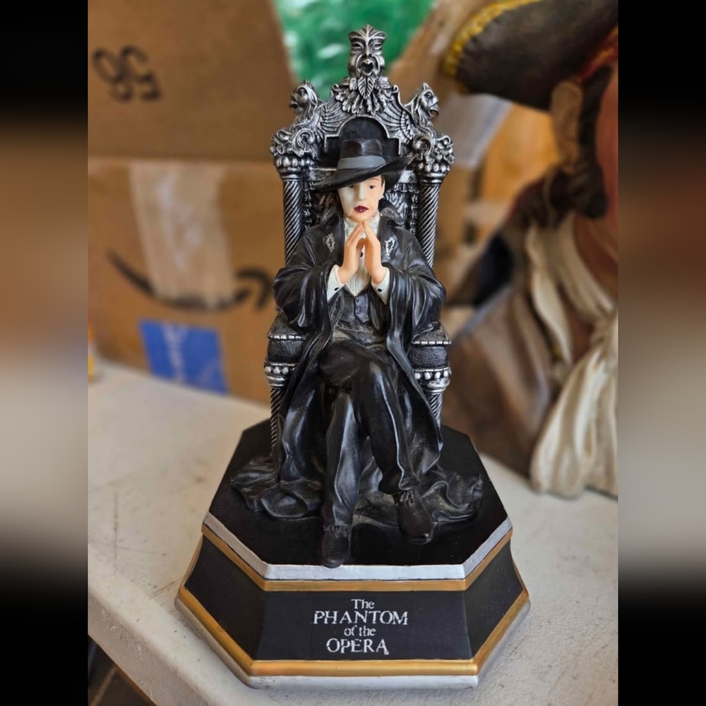 Phantom of the Opera Figurine in Black and Silver
